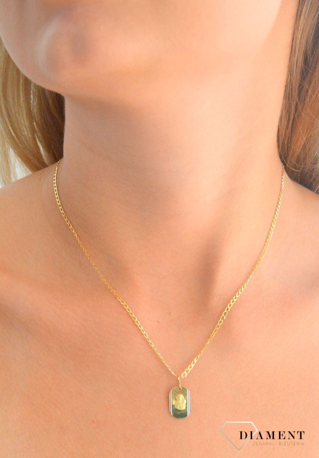 Złoty łańcuszek 375 pancerka 2 mm DIA-LAN-10792-375 2mm. Złoty łańcuszek damski. Złoty łańcuszek pancerka. Łańcuszek damski złoty próby 375. 2.jpg